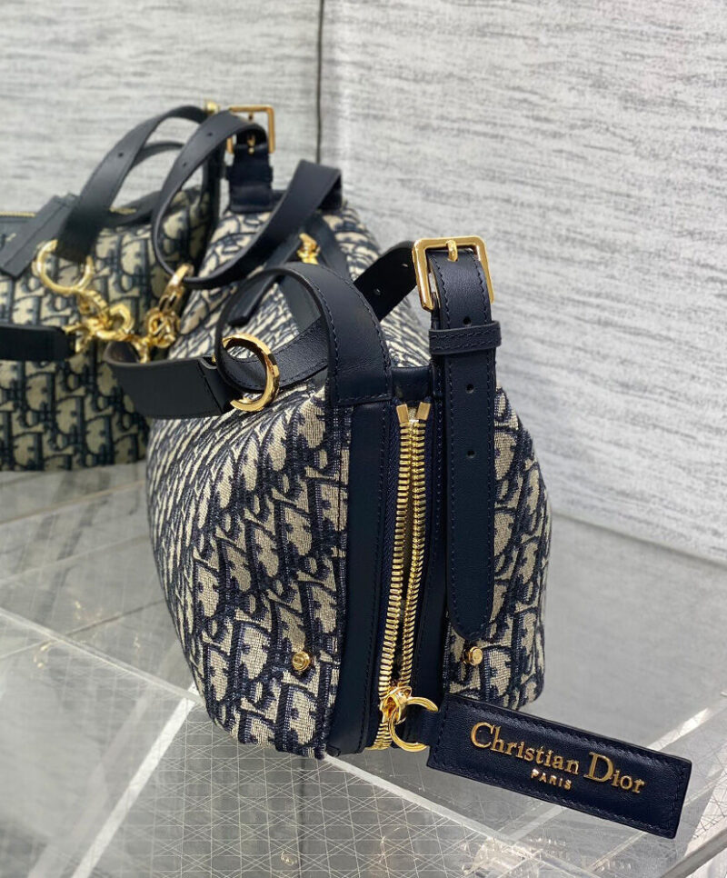 Christian Dior Medium D-Journey Bag M2417 Dark Blue